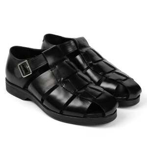 Anthony Veer Mariner Fisherman Sandals Obsidian Black Size 8D